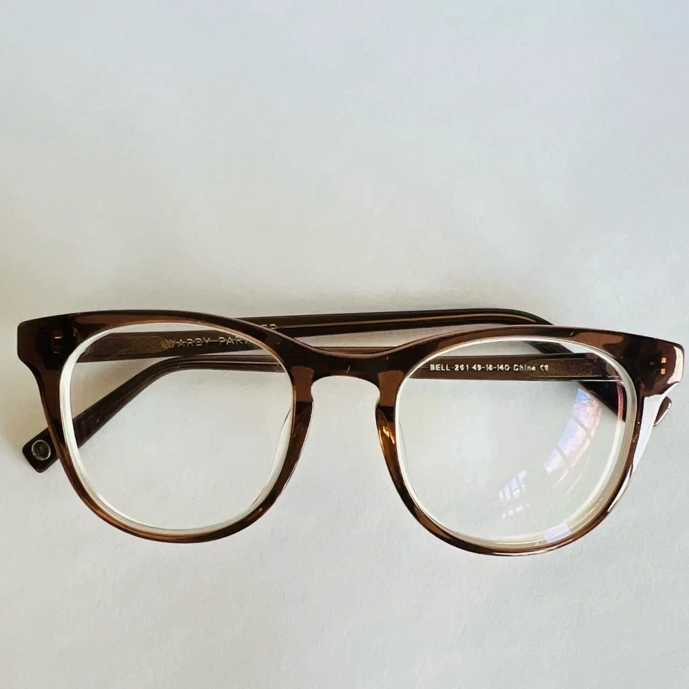 Warby Parker Bell 261 Eyeglass Frame in Light Brown.